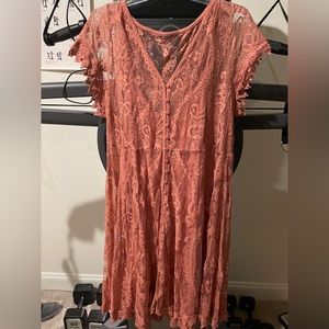 Torrid 2x peach lace dress